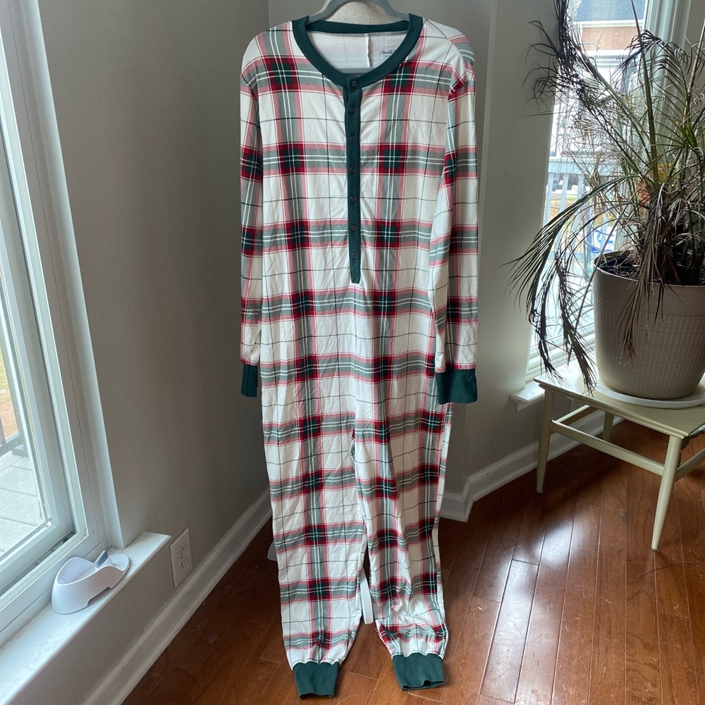 Target Hearth & Hand w Magnolia Holiday Plaid Union Suit